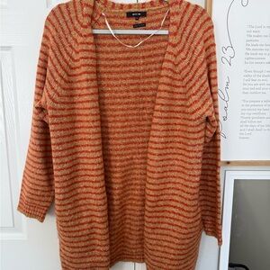 Miss Me Red and Orange Striped Cardigan